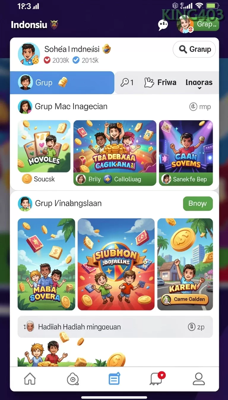 Galeri pratinjau visual king403 build APK resmi terbaru